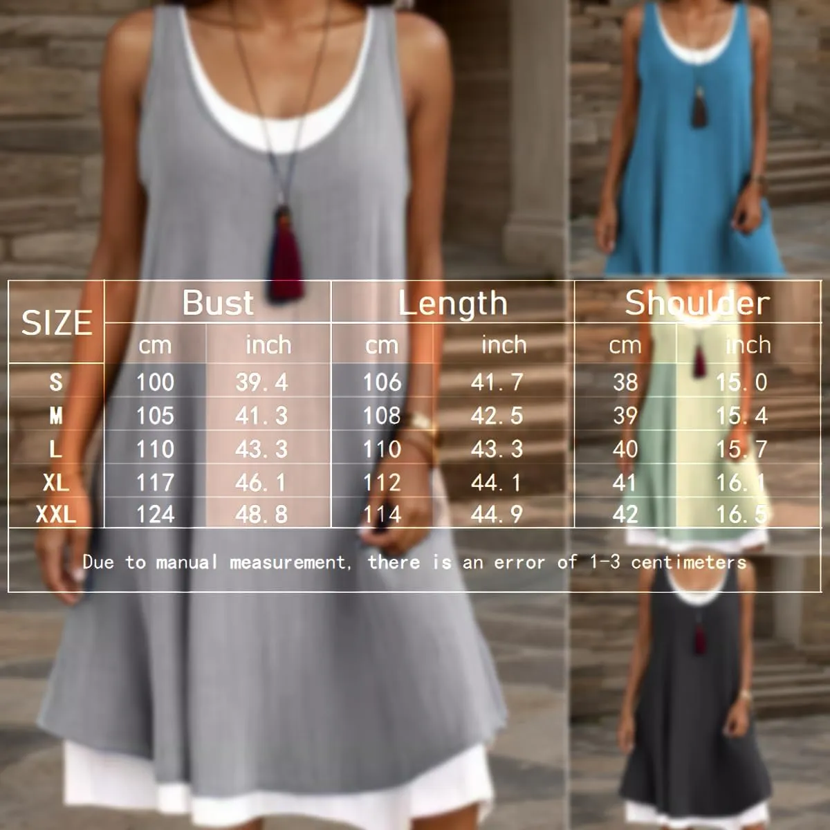 Women's Cotton Linen Midi Dress Casual Loose Sleeveless Shift Tank Dress Summer Beach Tshirt Sundresses