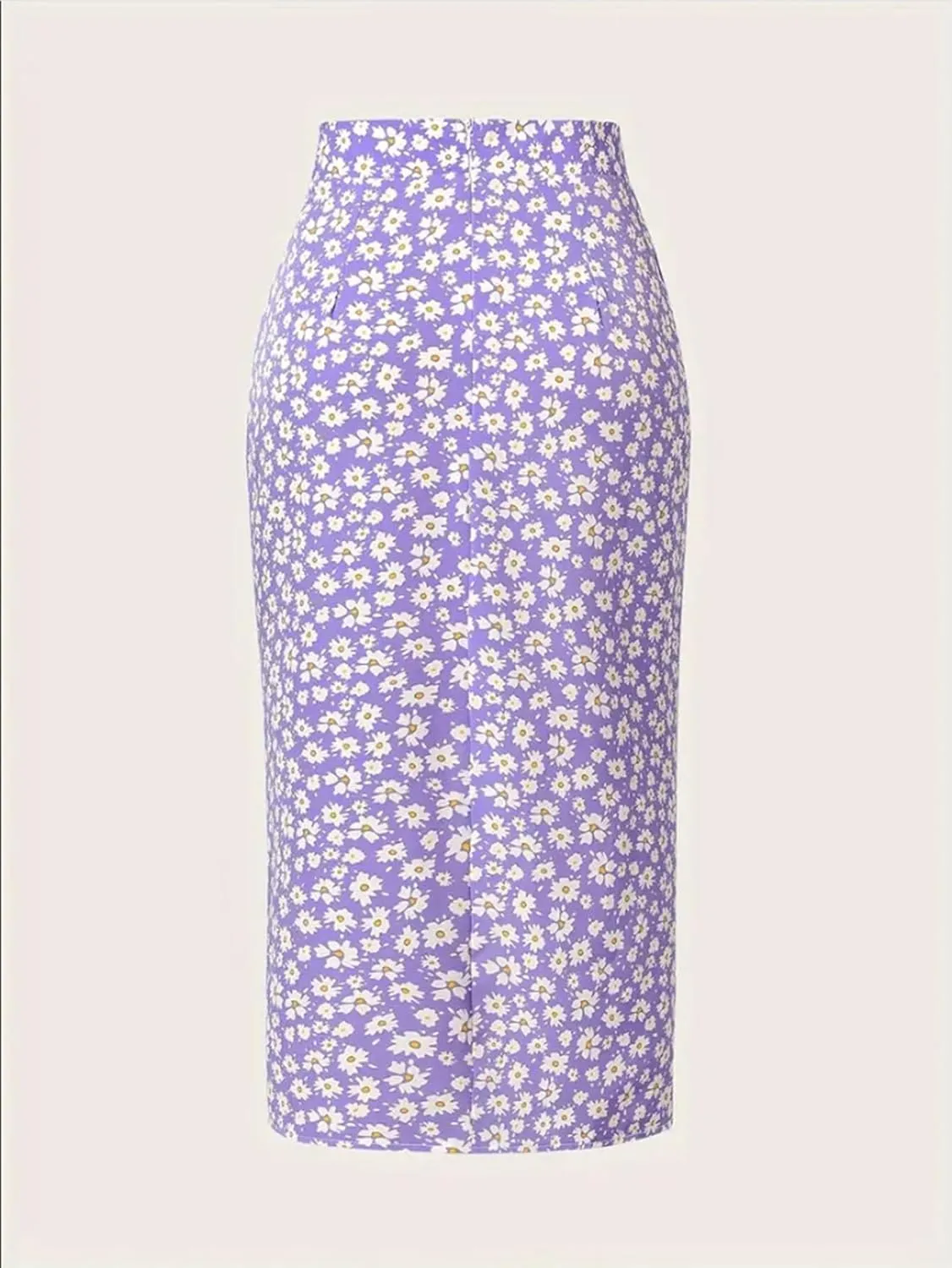 Women's Floral Skirt Pleated Sarong Chrysanthemum Midi Style