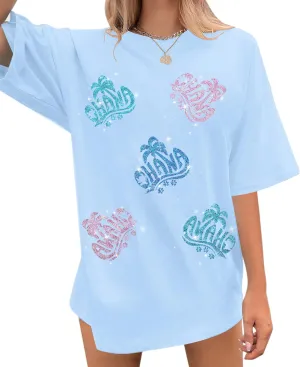 Womens Oversized Graphic Tshirt: Vintage Wildflower Shirt Boho Hiking T Shirt Nature Life Tee Summer Plant Tops