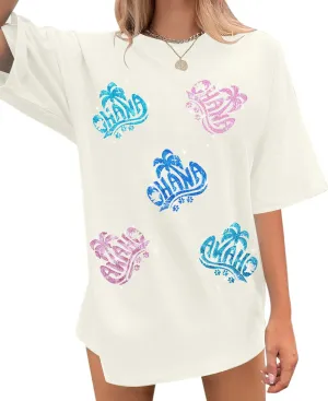 Womens Oversized Graphic Tshirt: Vintage Wildflower Shirt Boho Hiking T Shirt Nature Life Tee Summer Plant Tops