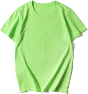 Women's Round Neck Cotton Short Sleeve Solid Color T-Shirt Casual Loose Everyday Tops