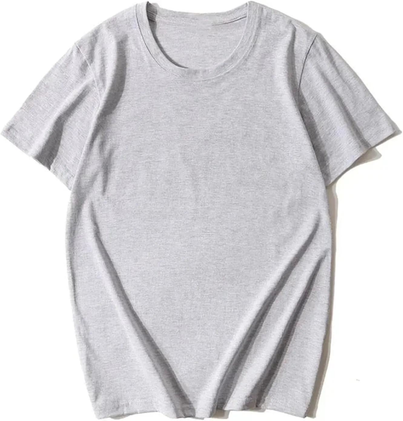 Women's Round Neck Cotton Short Sleeve Solid Color T-Shirt Casual Loose Everyday Tops