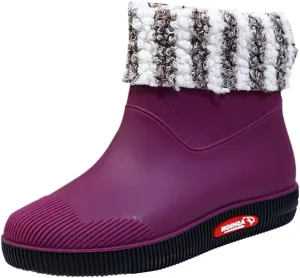 Womens Rubber Boots Womens Rain Boots Comfort for Boating Fishing Gardening Farming Slip on Rain Shoes