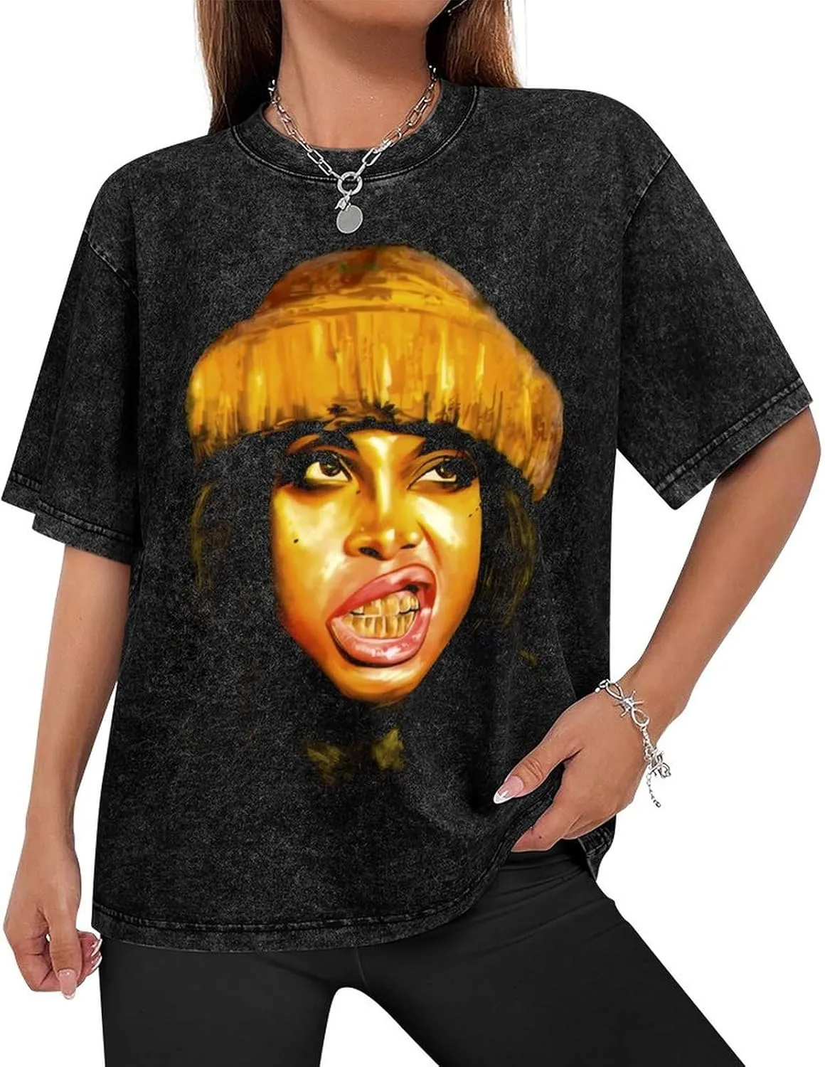 Women's Shirt,Music Short-Sleeved Washed Tshirt Cotton Round Neck T Shirt Oversize T-Shirt Novelty Shirts for Men Basic Tee