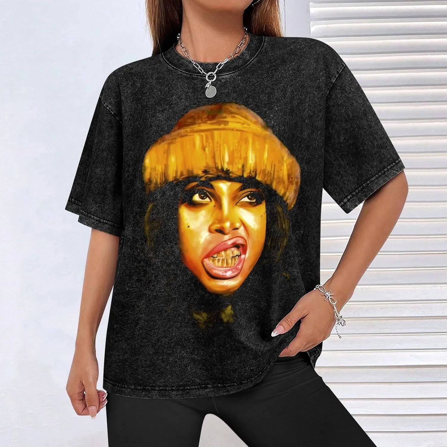 Women's Shirt,Music Short-Sleeved Washed Tshirt Cotton Round Neck T Shirt Oversize T-Shirt Novelty Shirts for Men Basic Tee