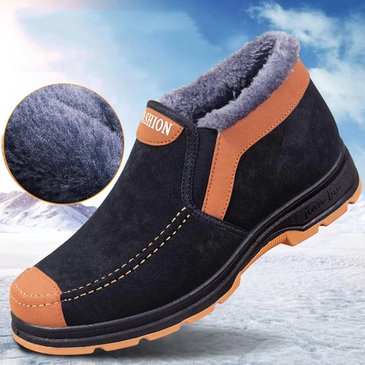 Women's Snow Boots Waterproof Insulated Knee High Waterproof Womens Winter Boots Winter Fur Boots Women Size 8 Mid Calf Winter Boots for Women with Fur Snow Shoes for Women Wide