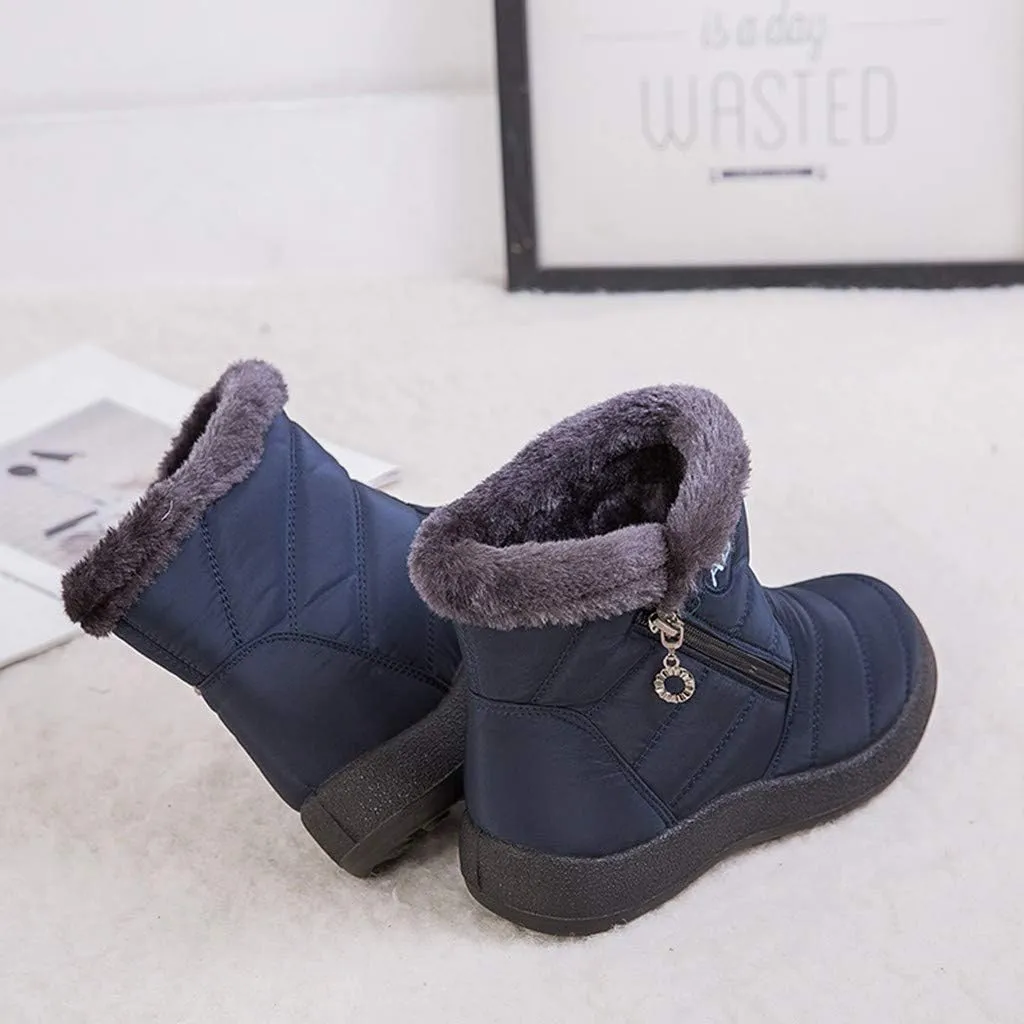 Womens Snow Boots Waterproof Insulated Size 7.5 Woman Snow Boots Waterproof Non Slip Winter Work Boots for Women Wide Width Womens Hiking Boots Waterproof Lightweight Boots for Women Winter