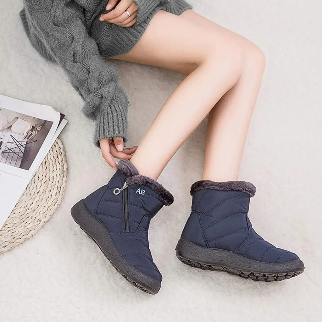 Womens Snow Boots Waterproof Insulated Size 7.5 Woman Snow Boots Waterproof Non Slip Winter Work Boots for Women Wide Width Womens Hiking Boots Waterproof Lightweight Boots for Women Winter