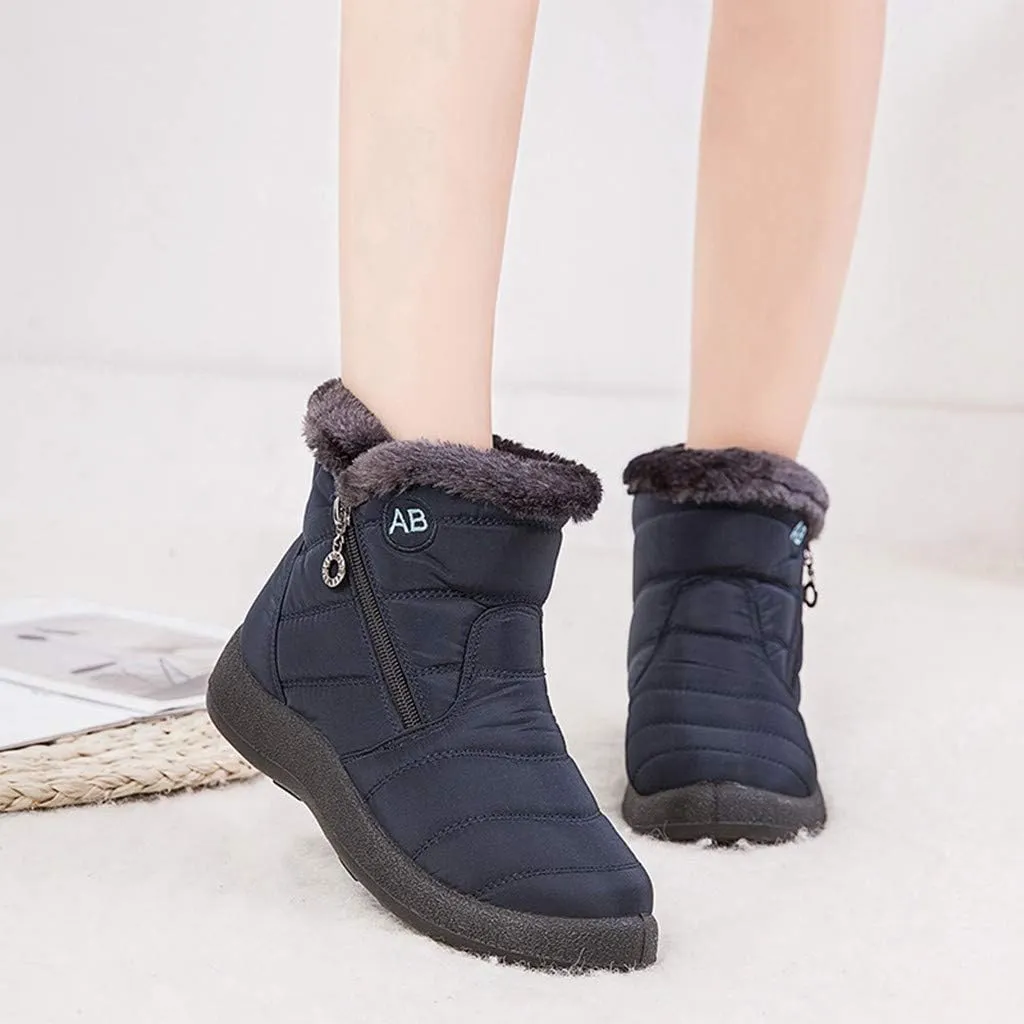 Womens Snow Boots Waterproof Insulated Size 7.5 Woman Snow Boots Waterproof Non Slip Winter Work Boots for Women Wide Width Womens Hiking Boots Waterproof Lightweight Boots for Women Winter
