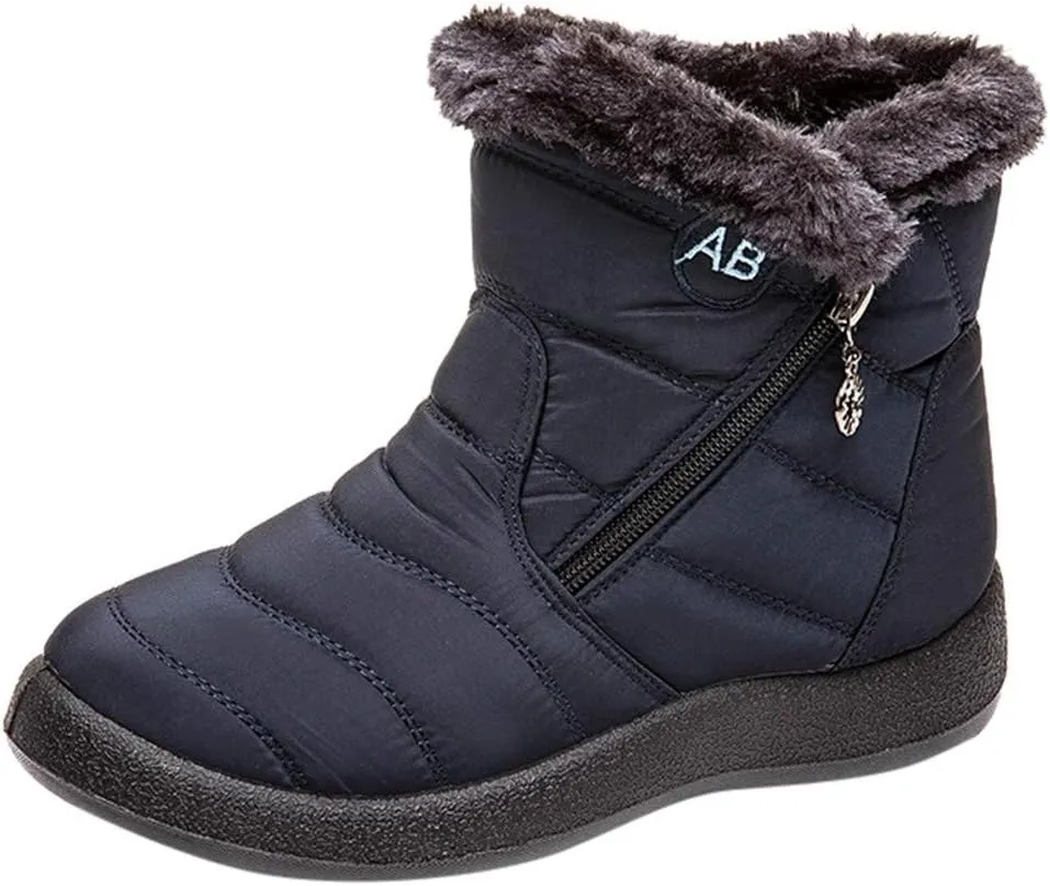Womens Snow Boots Waterproof Insulated Size 7.5 Woman Snow Boots Waterproof Non Slip Winter Work Boots for Women Wide Width Womens Hiking Boots Waterproof Lightweight Boots for Women Winter