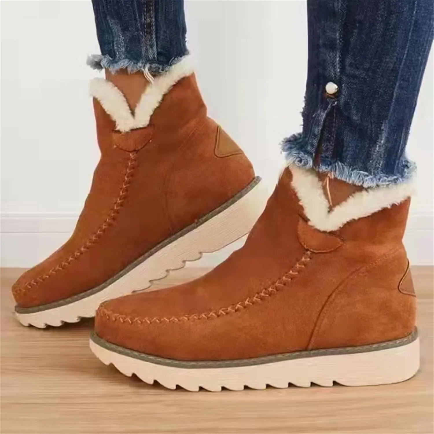 Women's Snow Boots Waterproof Insulated Snow Booties for Women Waterproof Snow Boots for Women 7.5 Wide Women's Winter Booties Slippers Tall Winter Boots for Women with Heel