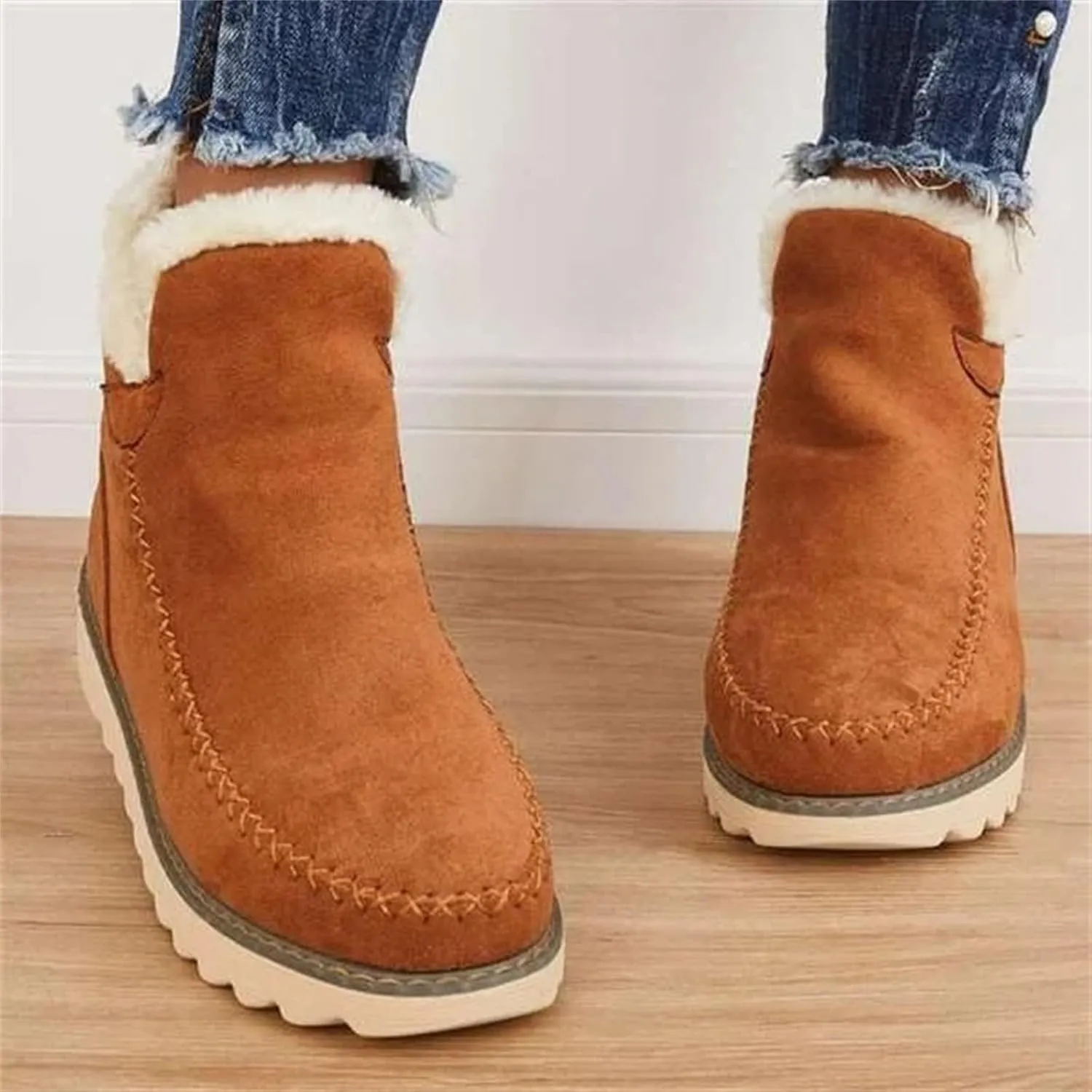 Women's Snow Boots Waterproof Insulated Snow Booties for Women Waterproof Snow Boots for Women 7.5 Wide Women's Winter Booties Slippers Tall Winter Boots for Women with Heel