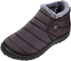 Womens Snow Boots Waterproof Insulated Zipper Winter Snow Boots Women Size 8 Boots Winter Waterproof Winter Boots Women Size 11w Botas Para Frio Mujer Anti Deslizante