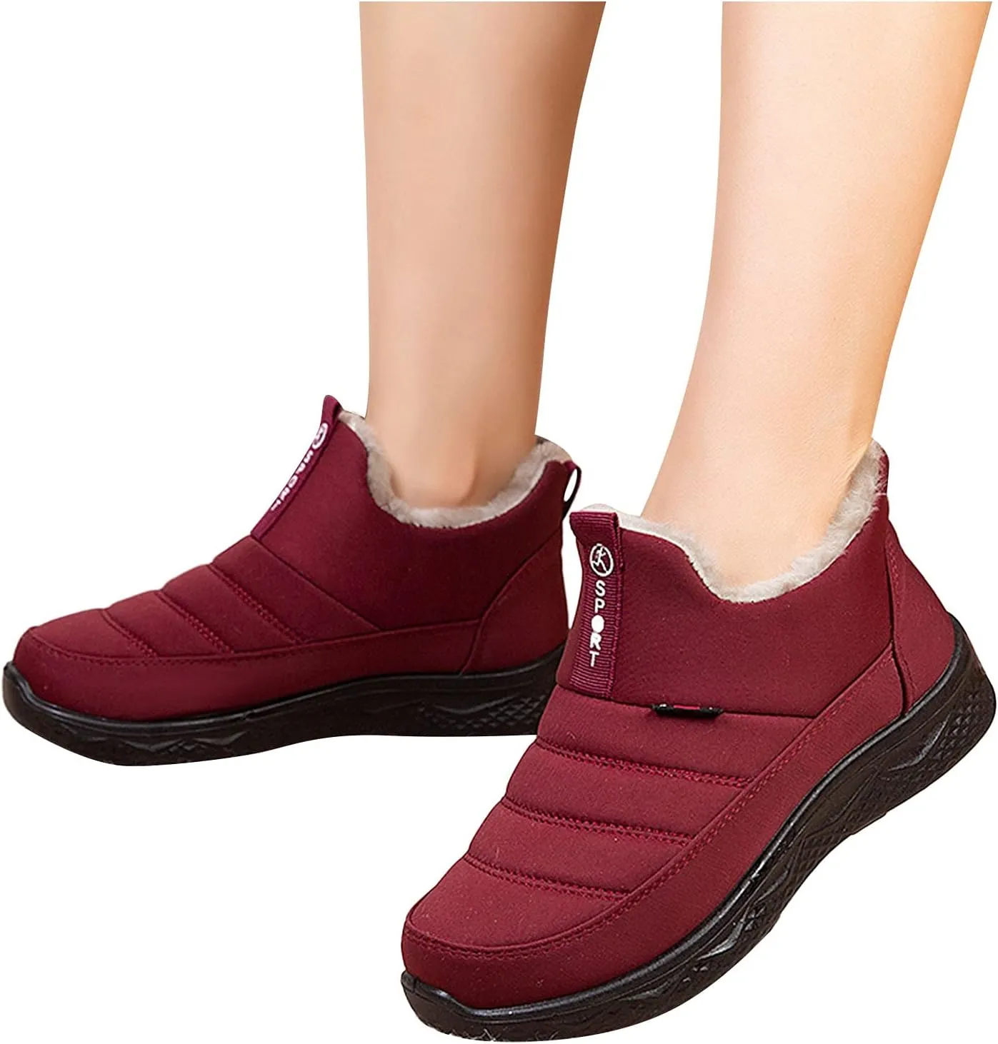 Womens Snow Boots Waterproof Tall Non Slip Winter Work Boots for Women Womens Winter Booties Slippers Winter Womens Boots 9.5 W Botas De Vestir Para Mujer Elegantes Invierno