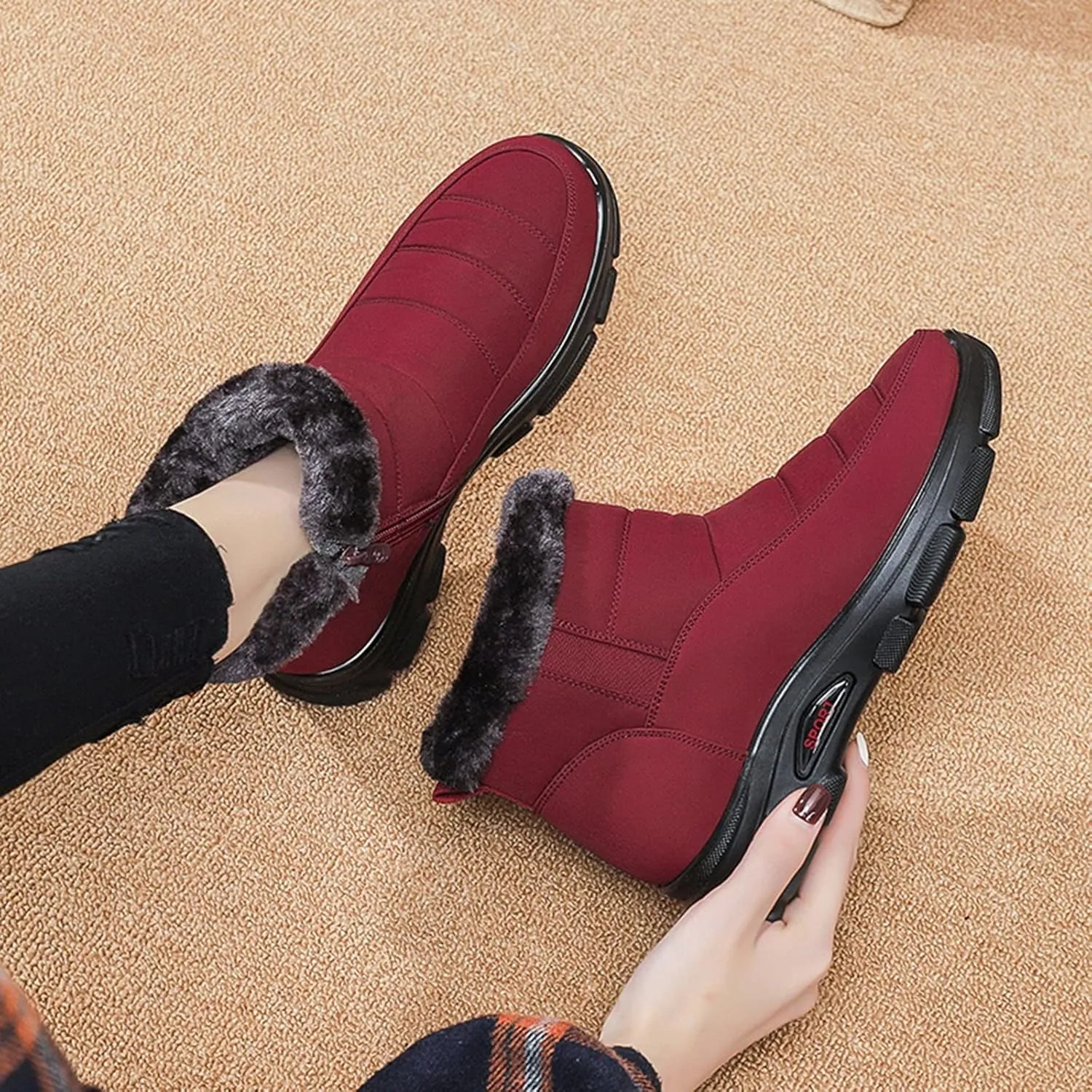 Women's Snow Boots Womens Boots Winter Ankle Woman Boots Winter Women's Winter Boots Botas Waterproof Para Mujer De Trabajo