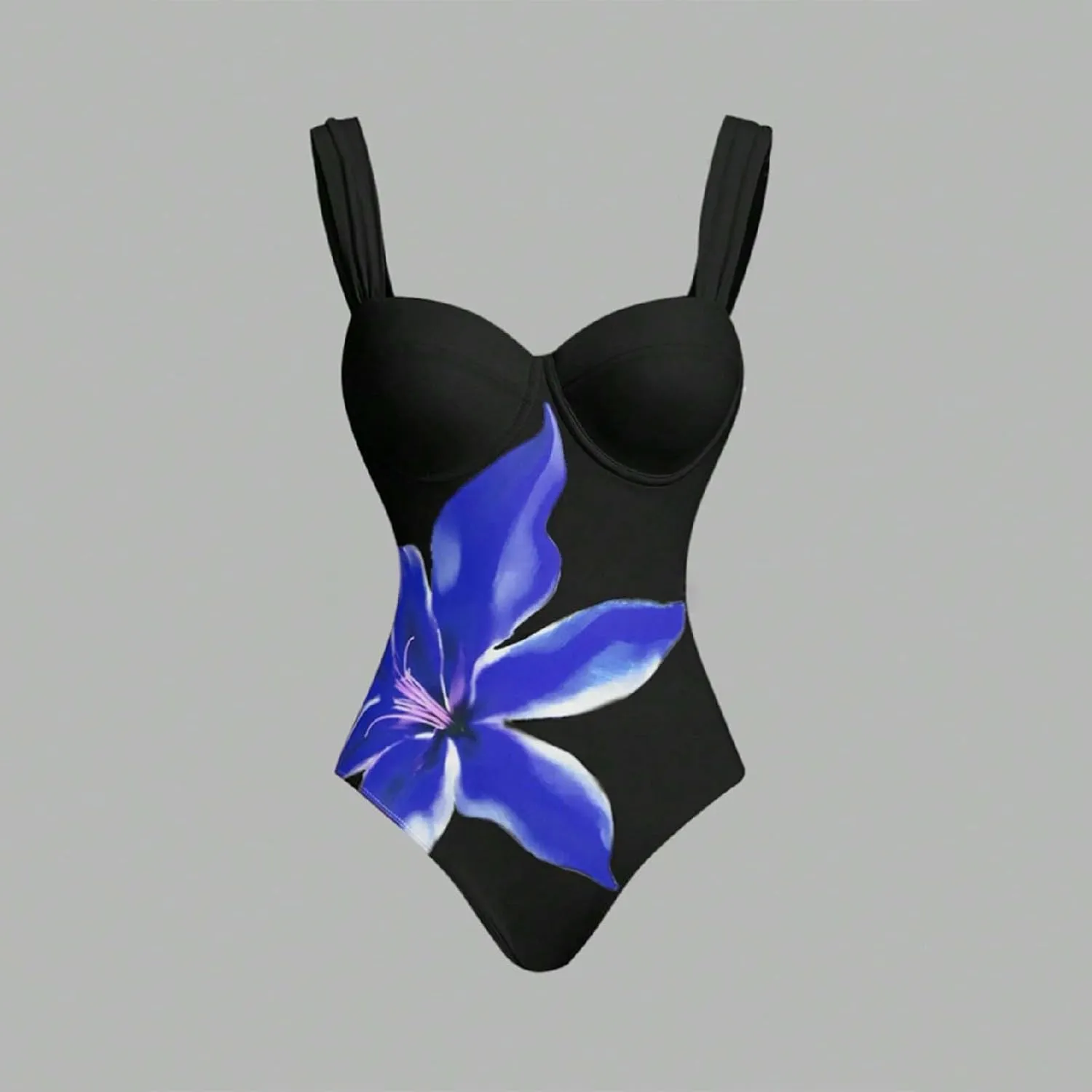 Women's Two-Piece Swimwear with Beach Cover Ups Sexy Fashion Flower Print Sexy Sports Swimsuit with Warp Skirt 2025
