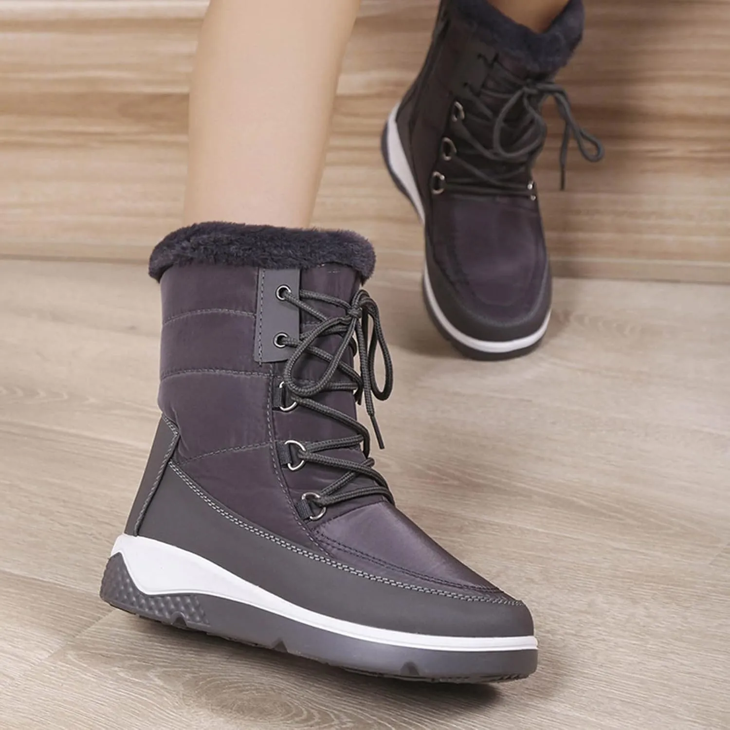 Womens Waterproof Snow Boots Size 11 Womens Size 7 Winter Boots Pink Cute Womens Insulated Snow Boots Size 9 Long Waterproof Slip Resistant Work Boots for Women Botas Para El Frio