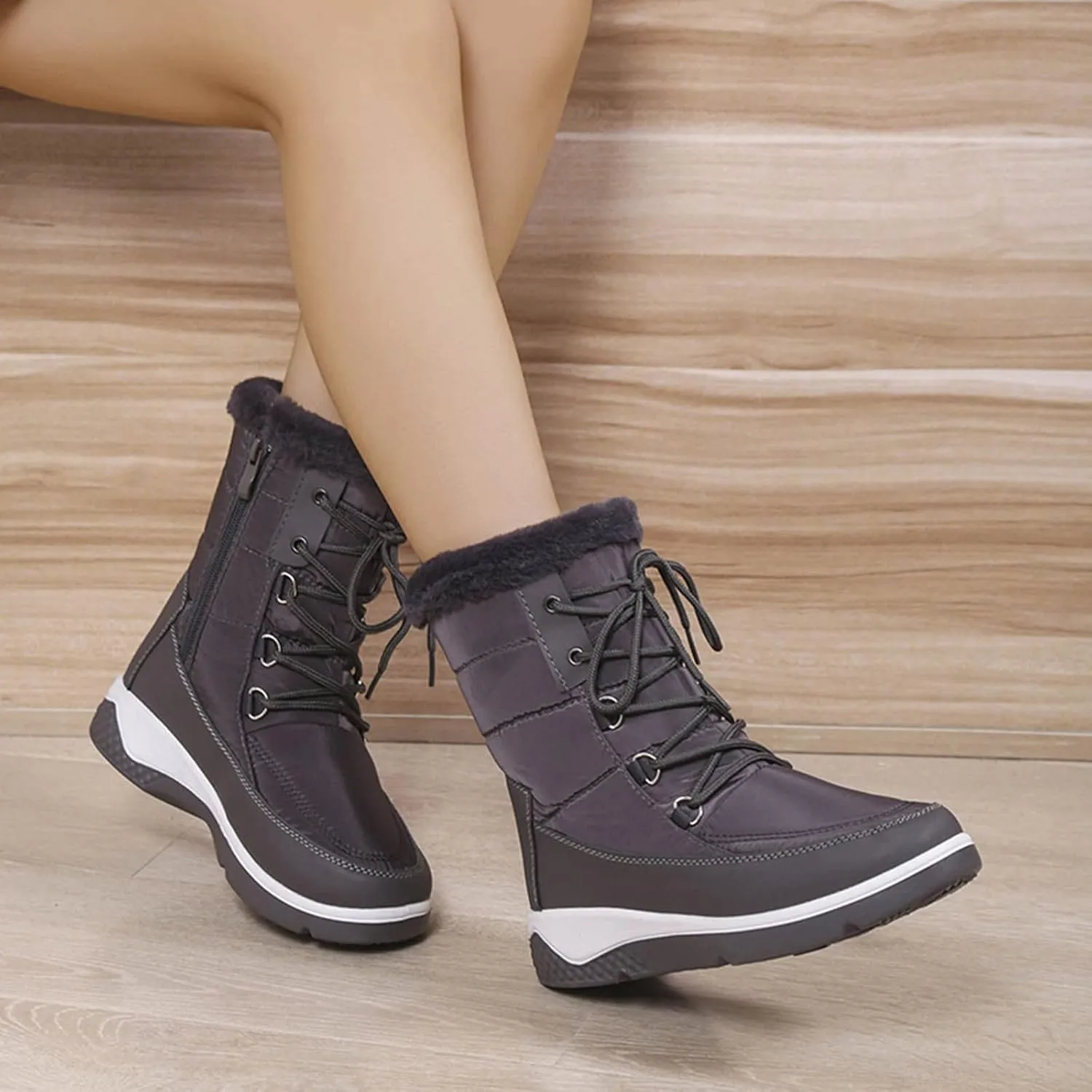 Womens Waterproof Snow Boots Size 11 Womens Size 7 Winter Boots Pink Cute Womens Insulated Snow Boots Size 9 Long Waterproof Slip Resistant Work Boots for Women Botas Para El Frio