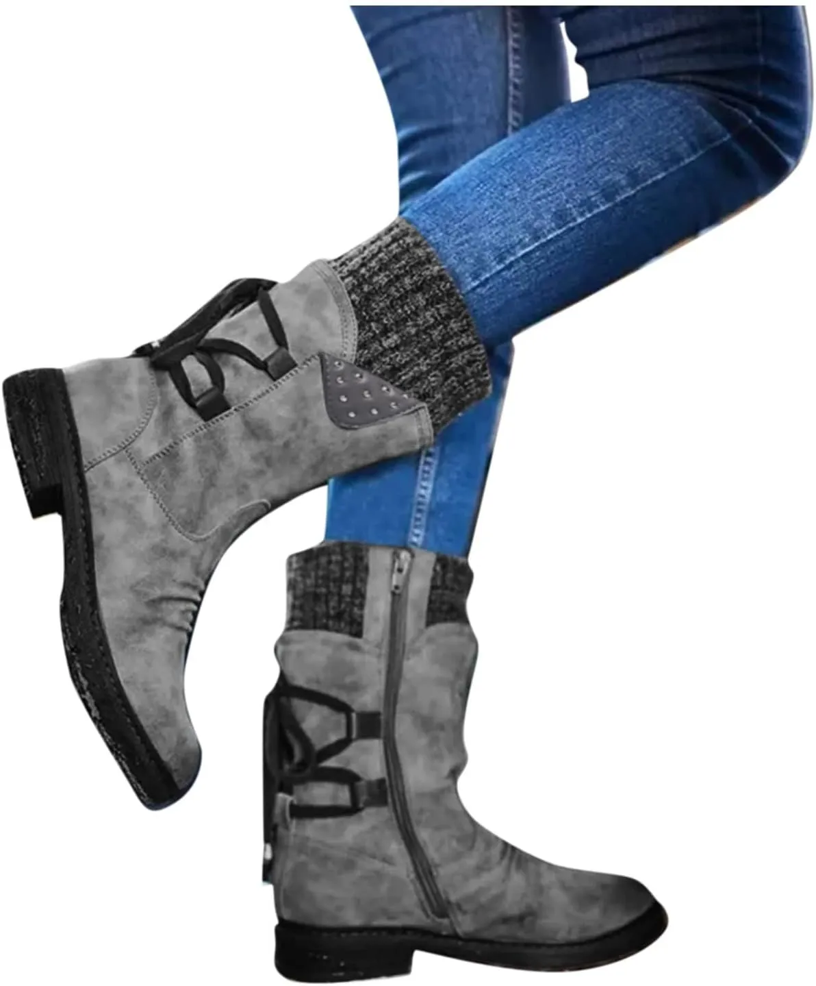 Women's Wide Width Waterproof Ankle Snow Boots Snow Boots for Women 8.5 Wide Women's Boots Winter Waterproof Winter Dress Boots for Women Fashion Womens Winter Ankle Boot