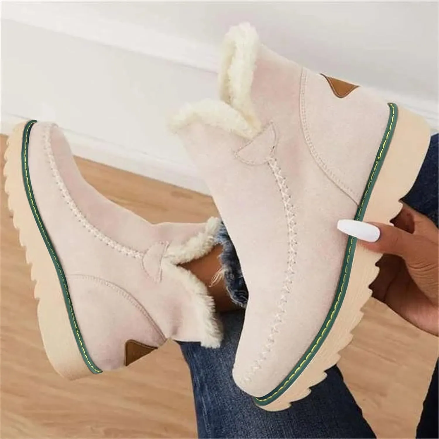 Womens Winter House Shoes with Arch Support Cute Boots for Girls Black Fluffy Boots Fuzzy Boots Womens Womens Snow Boots Size 10 White Early Prime of Day Deals
