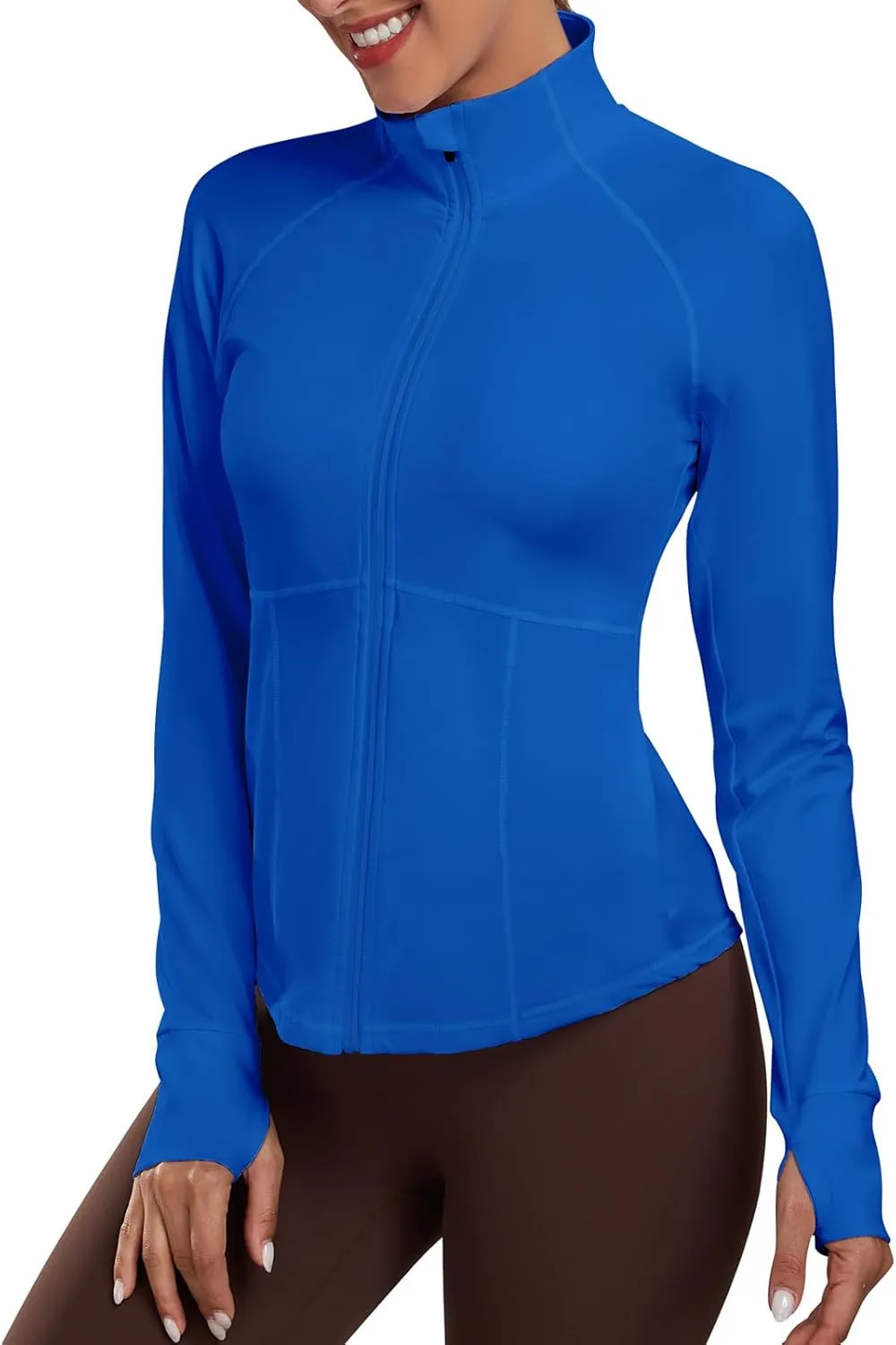 Workout Jackets for Women Zip Up Running Jackets Lightweight Sport Gym Yoga Athletic Clothes Slim Fit