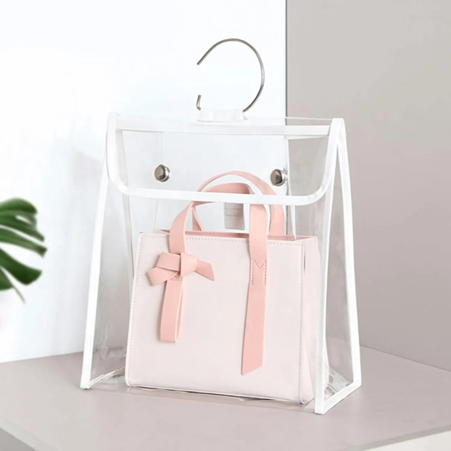 XISAOK Clear Handbag Bag Moistureproof Purse Protector Bag 4 Sizes Handbag Organizers for Closets