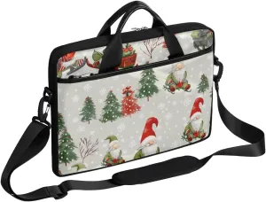 Xmas Design Decor Laptop Shoulder Bag Tablet Computer Notebook Sleeve Messenger Bags Carrying Case with Strap Briefcase Tote for 14 15 in Laptops
