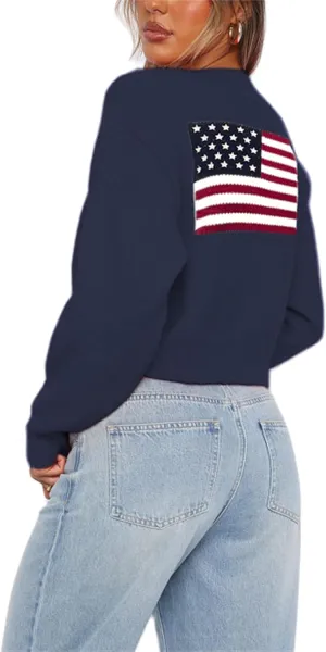 Y2k Knitted Cropped Cardigan Sweaters Women Long Sleeve Button Down Open Front Casual Cardigan Knitwear Top