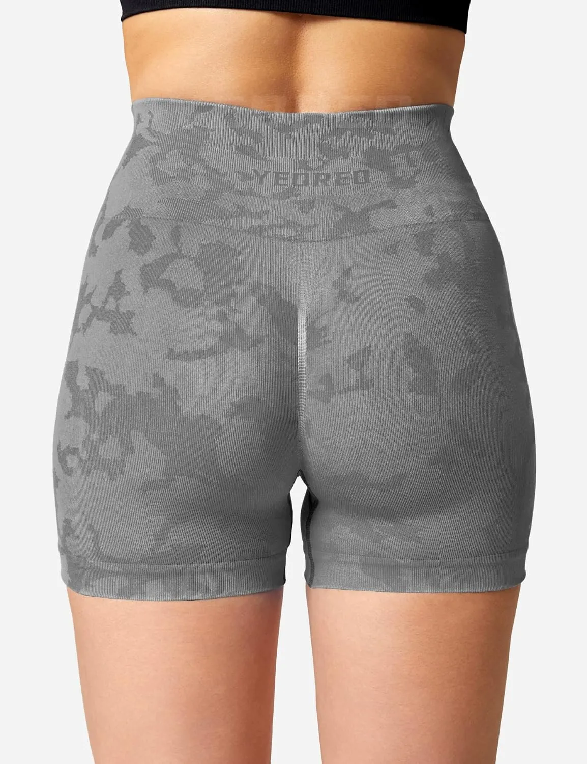 YEOREO Kali Women Scrunch Shorts 3.6" Camo Workout Shorts Seamless High Waisted Gym Shorts Booty Shorts