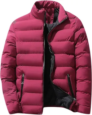 Ymosrh Men's Down Jackets Puffer Jacket Lightweight Warm Winter Coats Windproof Insulated Jacket Mens, L-5XL