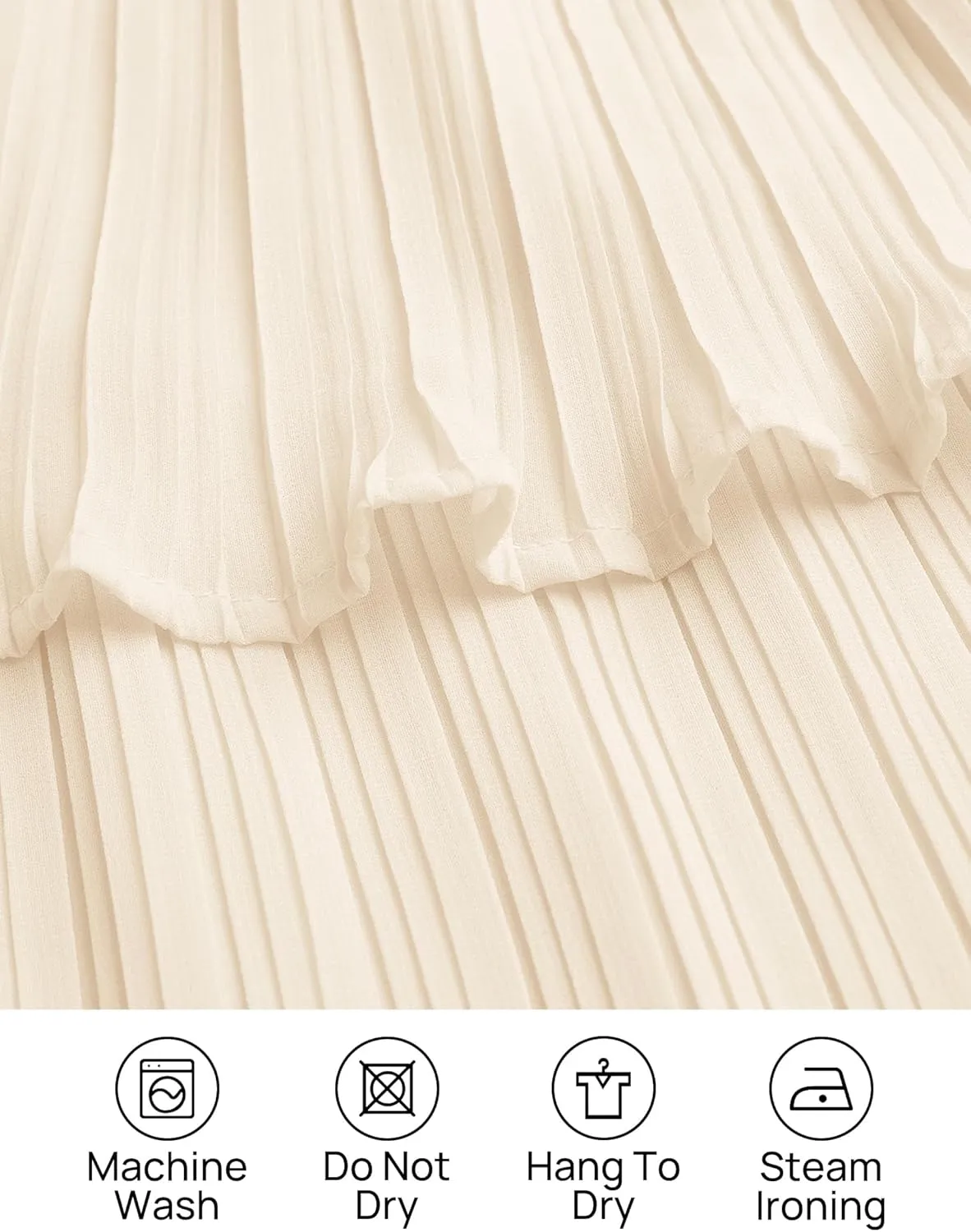 ZESICA Women's 2025 Long Sleeve Crew Neck Ruffle Tiered Layered Chiffon Flowy Swing 2025 Long Midi Dress